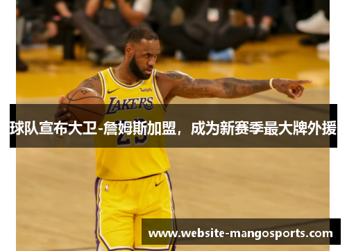 球队宣布大卫-詹姆斯加盟，成为新赛季最大牌外援